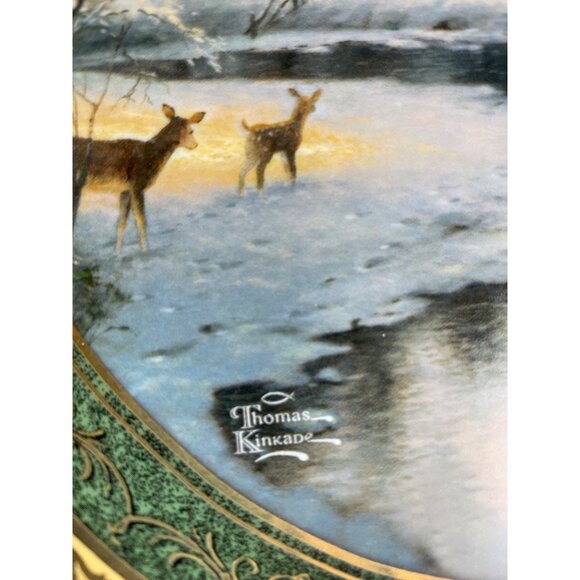 2013 Thomas Kinkade Deer Creek Cottage Collector Plate Limited Edition Porcelain - Picture 5 of 14